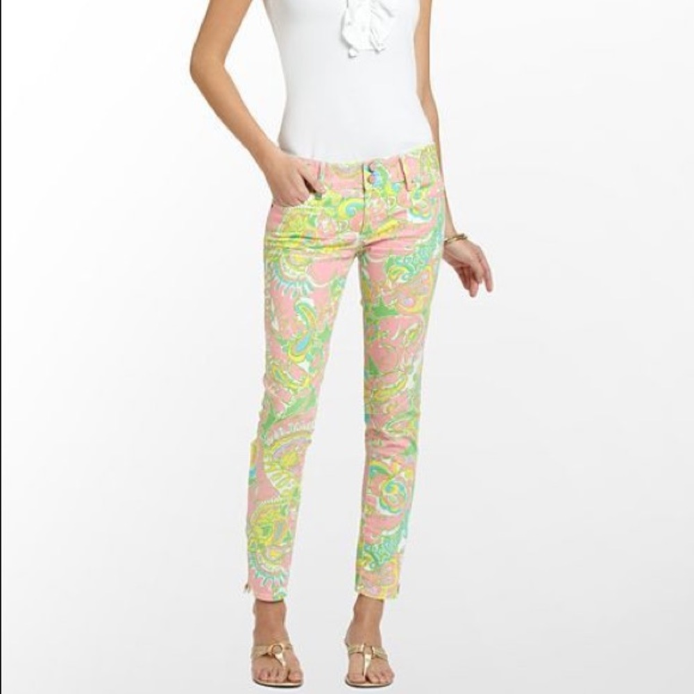 Lilly Pulitzer Chin Chin Worth Skinny Mini Pants